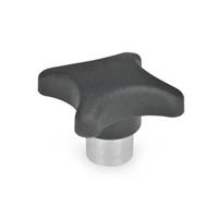 GN 6335.2 Hand Knob Technopolymer with Protruding Stainless Steel Bushing